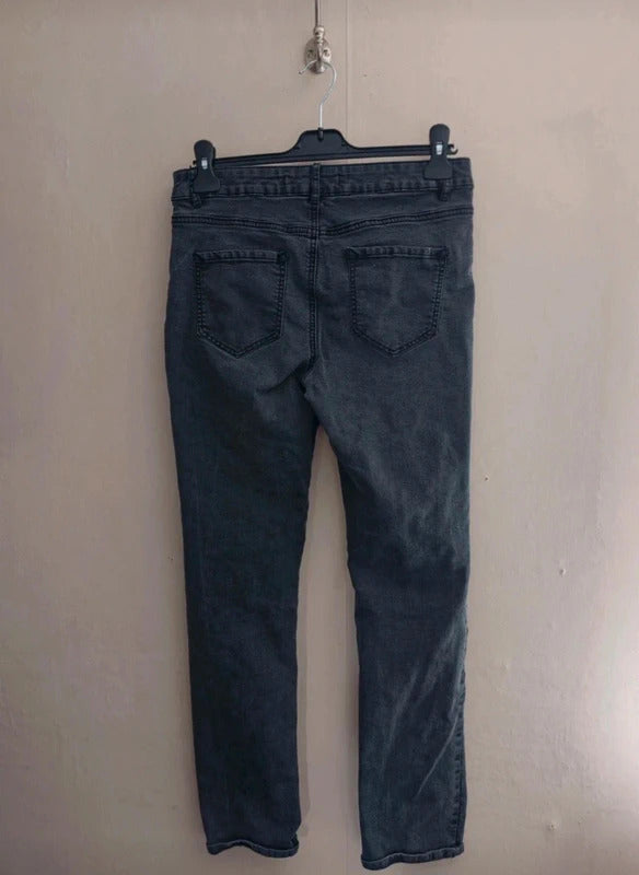 George Women's Black Straight-Leg Denim Jeans Size 12