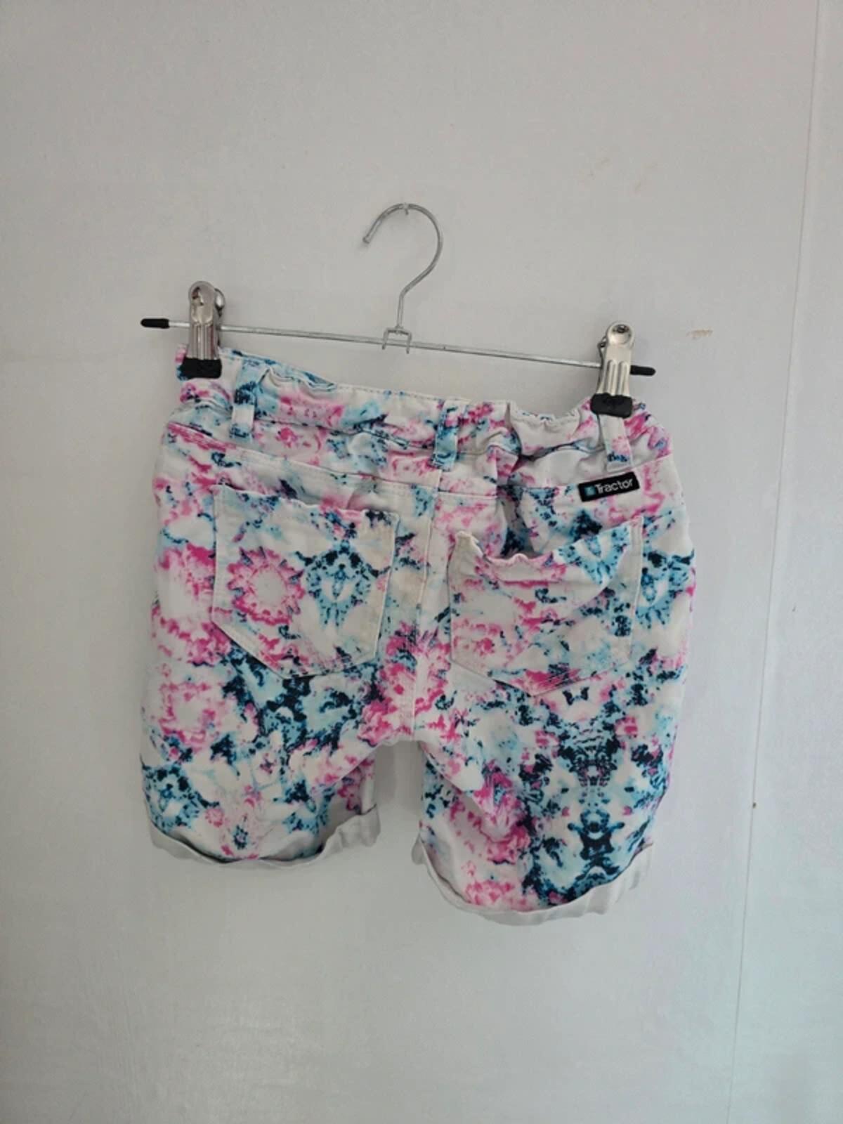 Tractor Girls Tie-Dye Denim Shorts Size Age 6 Years