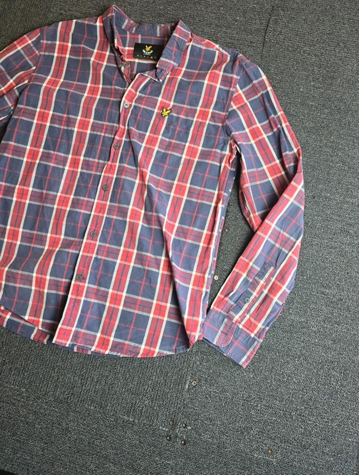 Lyle & Scott Men’s Checked Shirt Navy/Red/White Size XL Button-Down Casual Smart