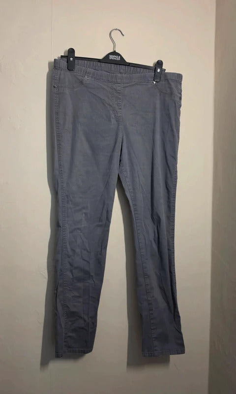 Marks & Spencer Women's Grey Slim Leg Jeggings – Size 16