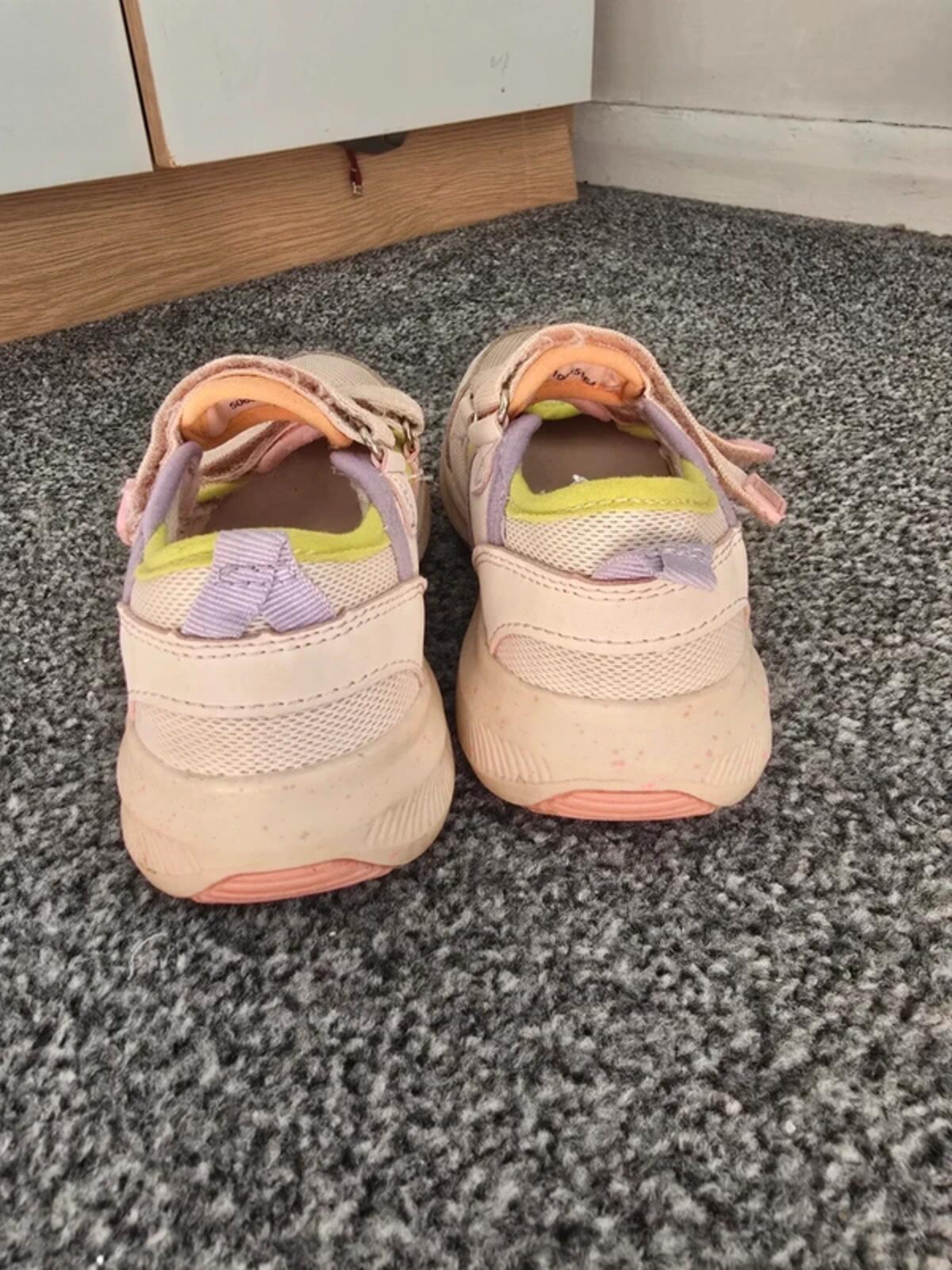 Tu Girls Multicoloured Mesh Velcro Trainers Size 10 Junior