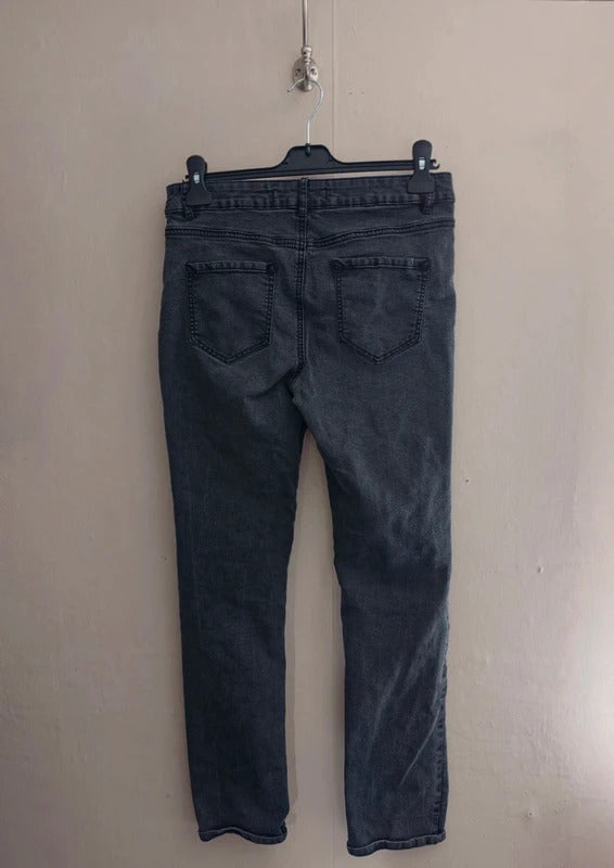 George Women's Black Straight-Leg Denim Jeans Size 12