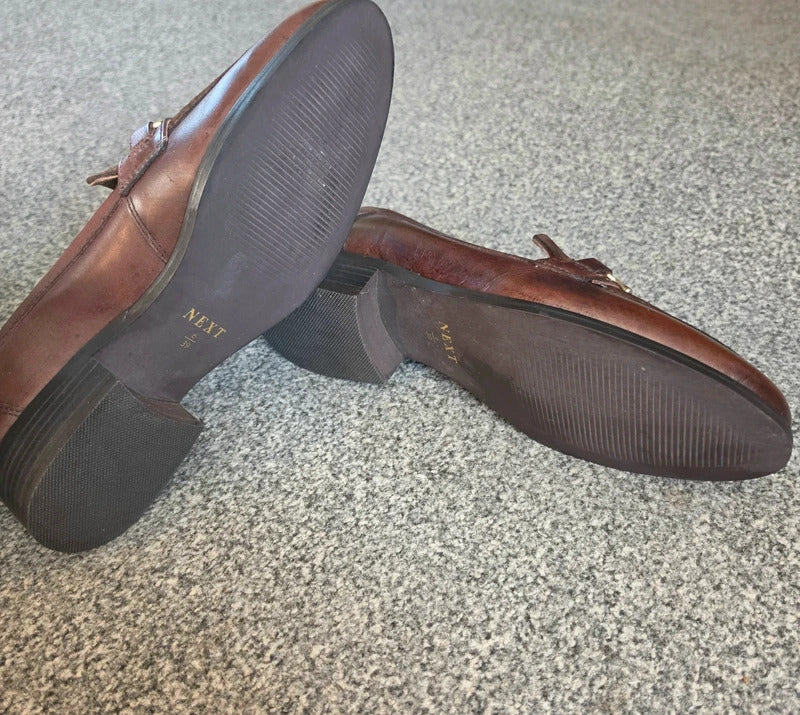Next Brown Leather & Suede Horsebit Loafers Shoes UK 6 – New in Box