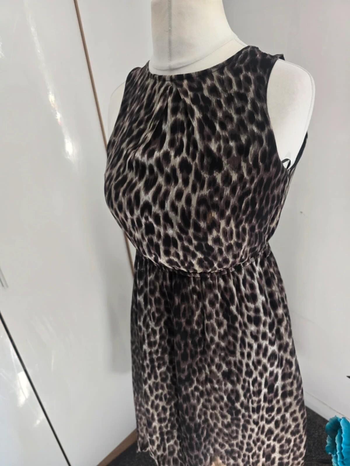 Miso Ladies Brown Asymmetrical Sleeveless Midi Dress Size 8