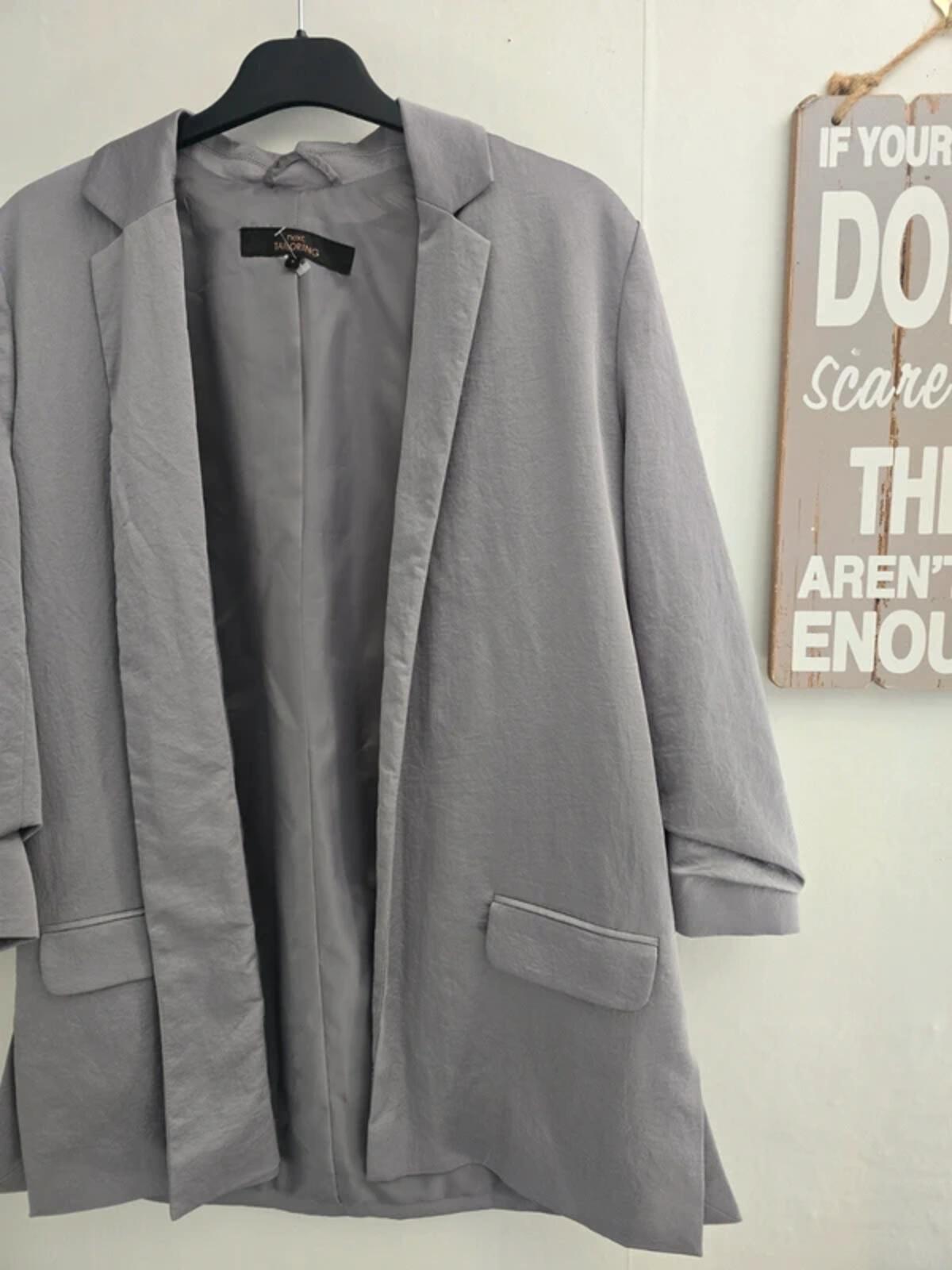 Next Tailoring Metallic Grey Blazer - Size 8