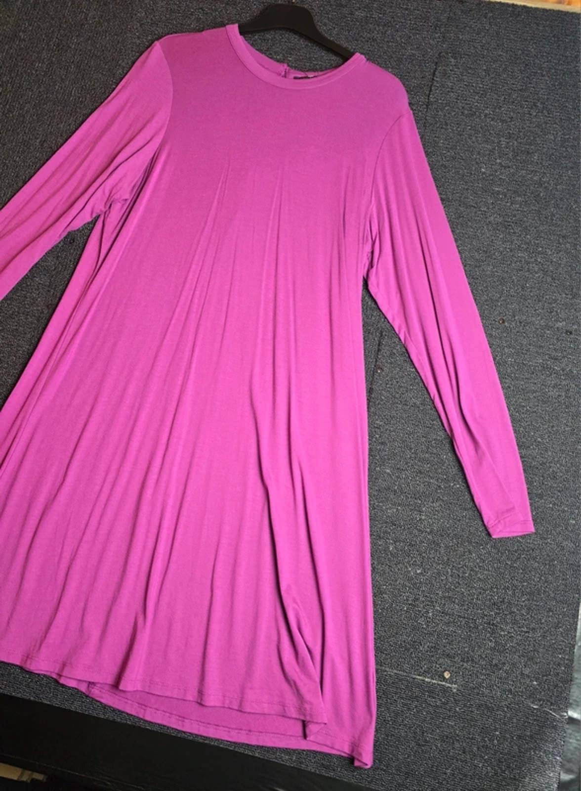 Marks & Spencer Purple Midi Dress Size 16 Long Sleeve NWT