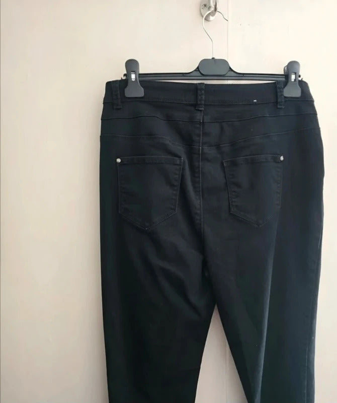 Peacocks Rita Black High Rise Super Skinny Jeans Size 14