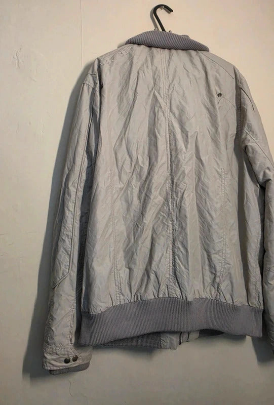 Riv SD Men's Light Grey Lightweight Zip-Up Jacket Size XL