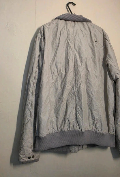Riv SD Men's Light Grey Lightweight Zip-Up Jacket Size XL