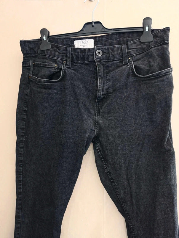 Matalan Men's Easy Black Super Skinny Jeans Waist 38" Short (38S)