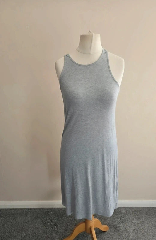 Everyday Grey Sleeveless Basic Bodycon Midi Dress NWT Size 8
