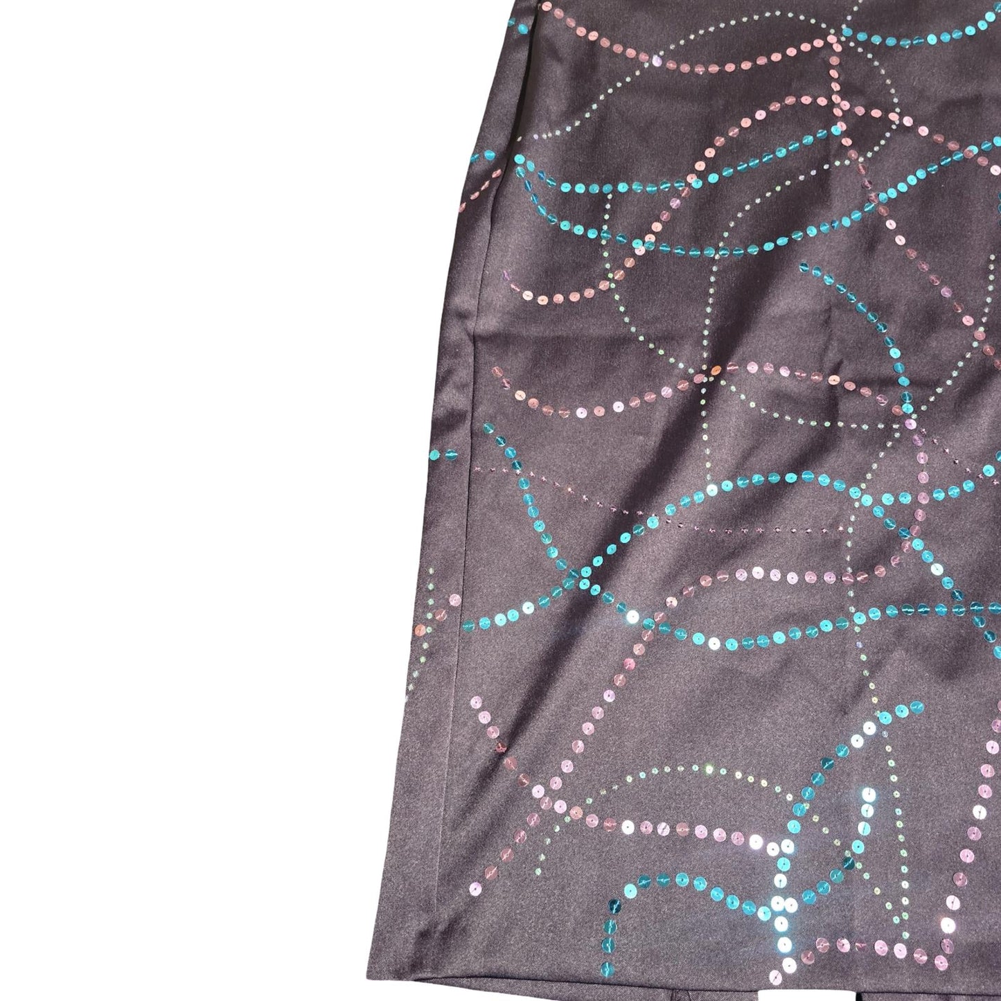 Y2K Warehouse Purple Sequin Co-Ord Set Halterneck Top A-Line Skirt  NWT  Size 12