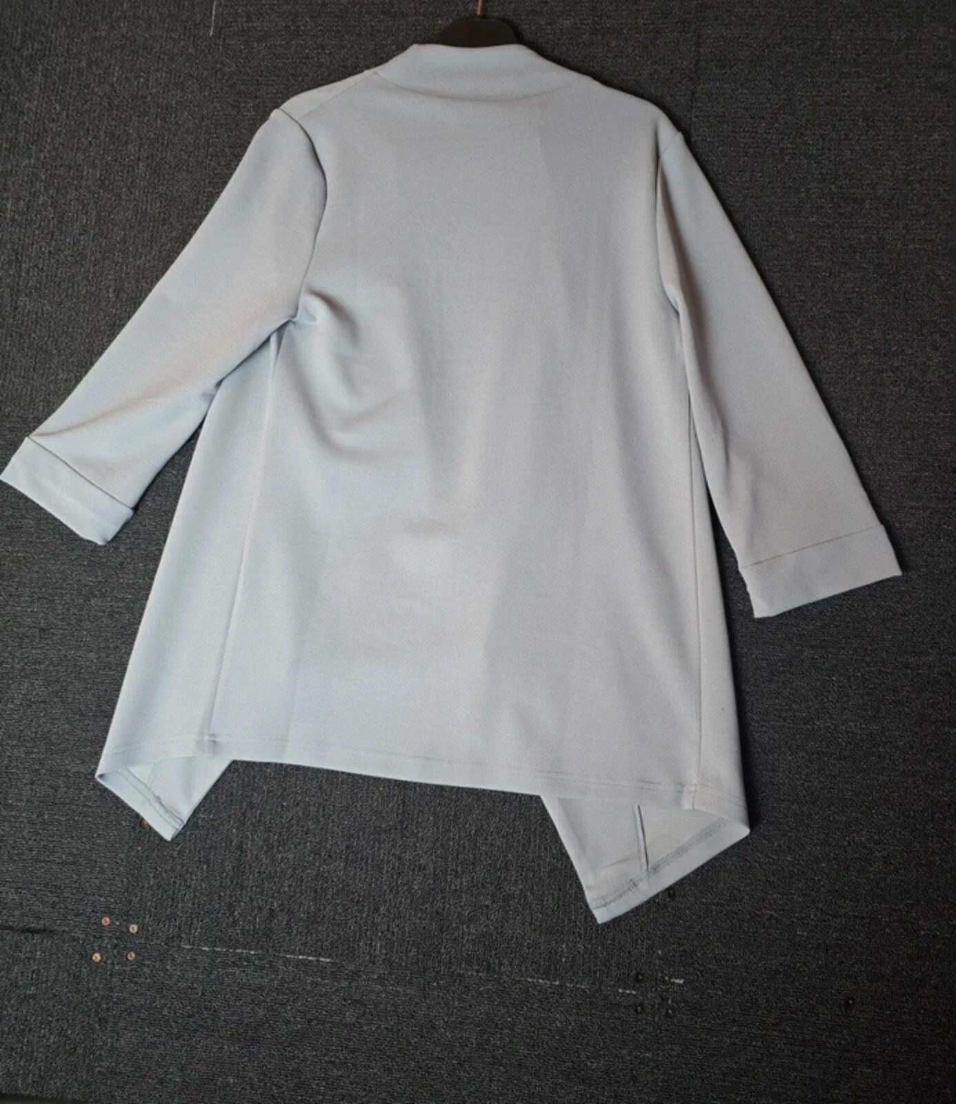 New Look pale blue blazer waterfall open front size 8 NWT