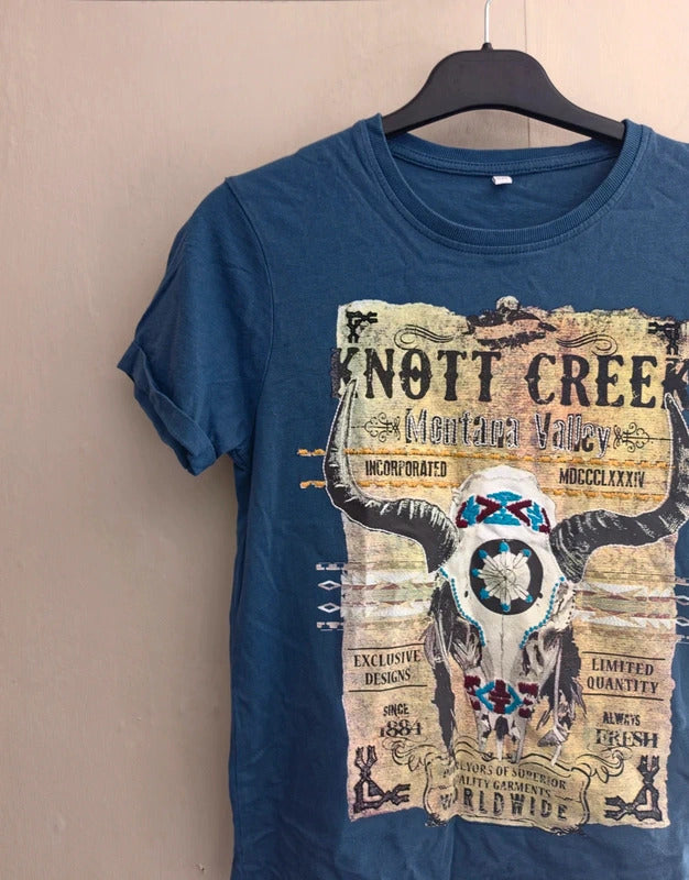 M&S Boys Blue Graphic T-Shirt – Age 9–10 Years