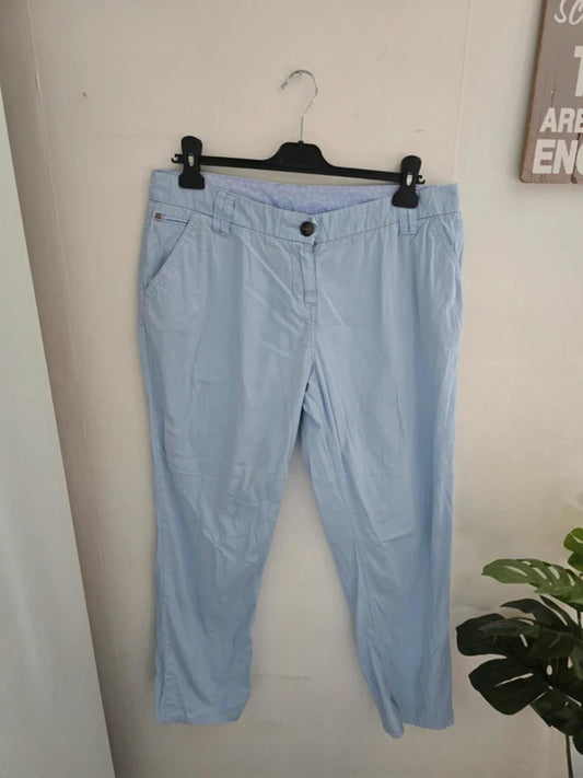 Maine New England Light Blue Straight Leg Trousers Size 12S