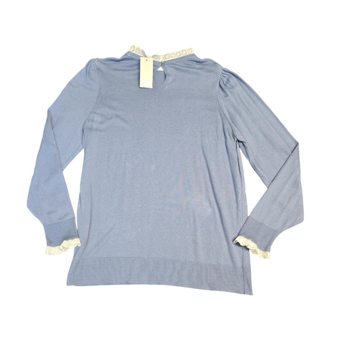 F&F Frill Neck Jumper Light Blue Size 18 Smart Casual Knit