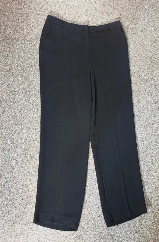 Hobbs Black High Waisted Bootcut Work Trousers Size 16