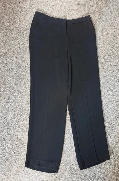 Hobbs Black High Waisted Bootcut Work Trousers Size 16