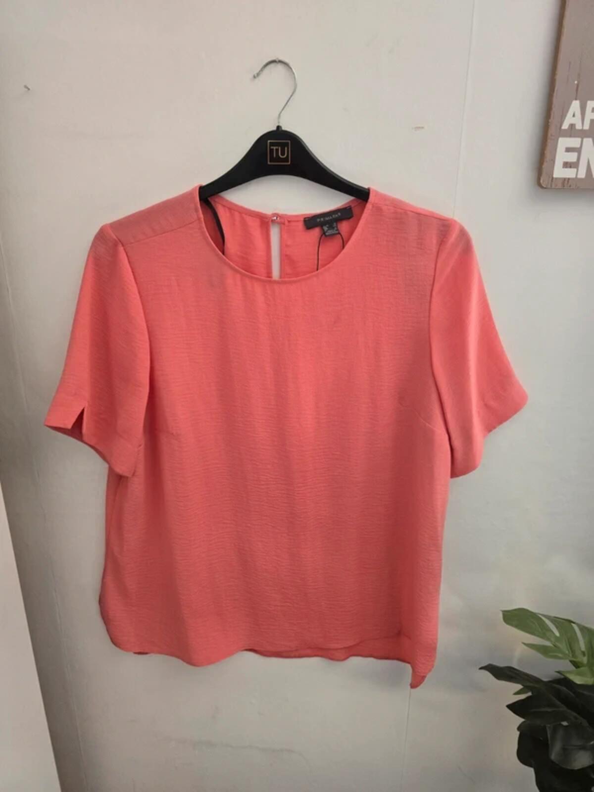 Primark Coral Pink Relaxed Oversized Blouse Size 16