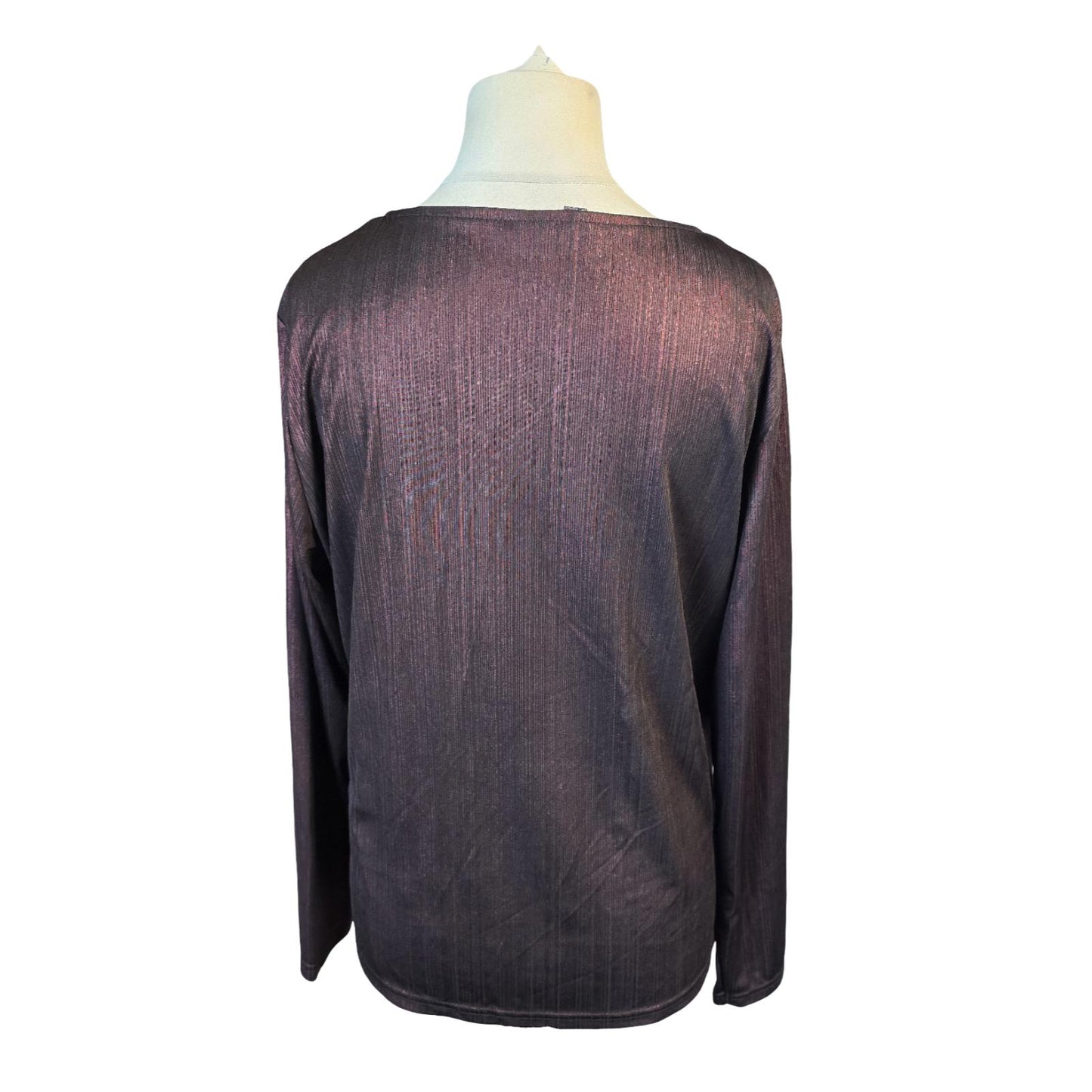 Burgundy Metallic Wrap Top Size 16-18 Partywear Bodyflirt