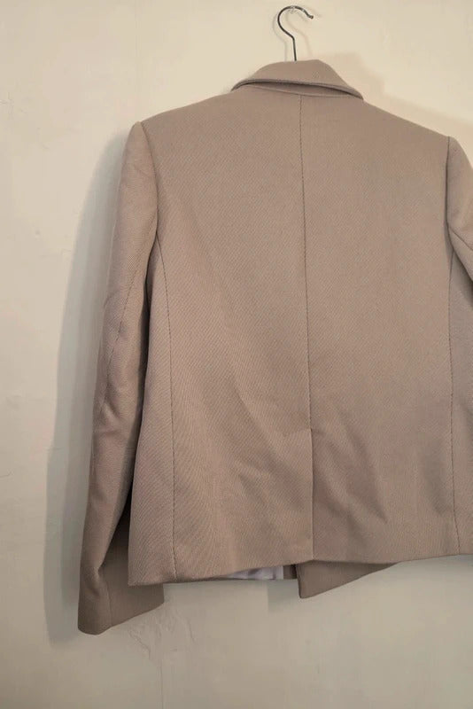 Next Beige Double Breasted Oversized Boxy Blazer Jacket Size 12