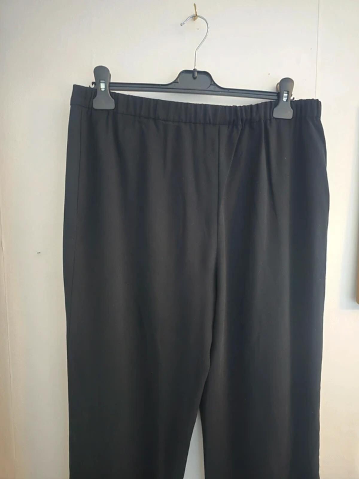 East Black High-Waisted Flared Work Trousers Size 14