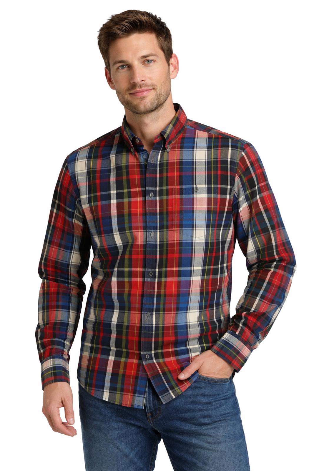 French Connection Check Shirt Multicolour Size Med Casual