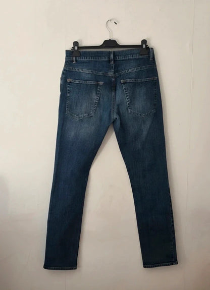 Men's Topman Stretch Slim Blue Jeans W32 Short Slim Fit Denim