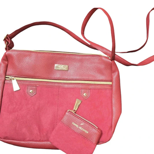 Daniel Hechter Red Crossbody Bag Faux Leather With Coin Purse