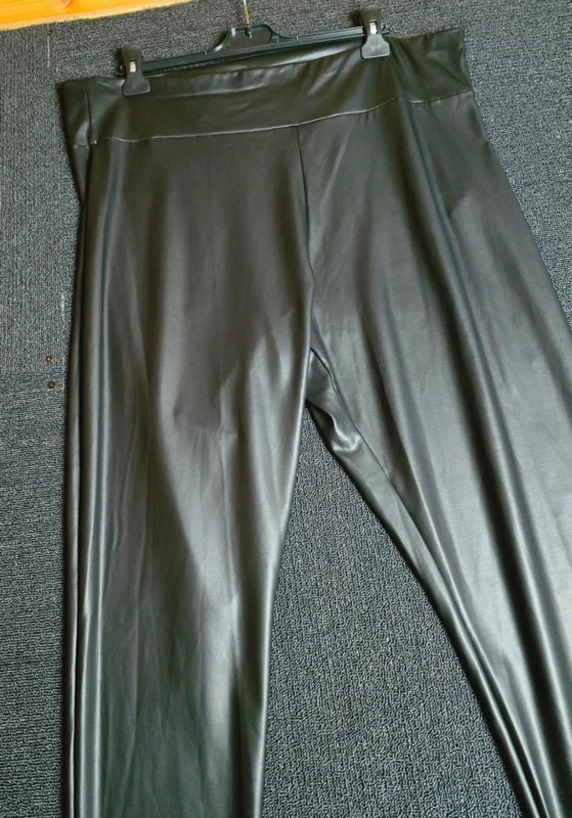 Live Unlimited Black Faux Leather Leggings Size UK 28 High Waist PVC Look