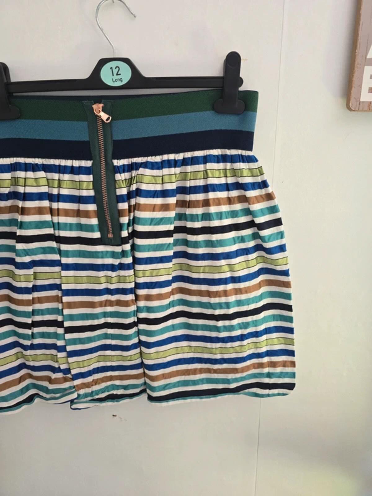 Isley Multicoloured Striped Mini Skirt  Small  Size 8-10