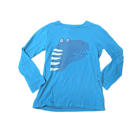Tu Boys Blue Long Sleeve T-Shirt Dinosaur Print Age 6–7 Years Cotton
