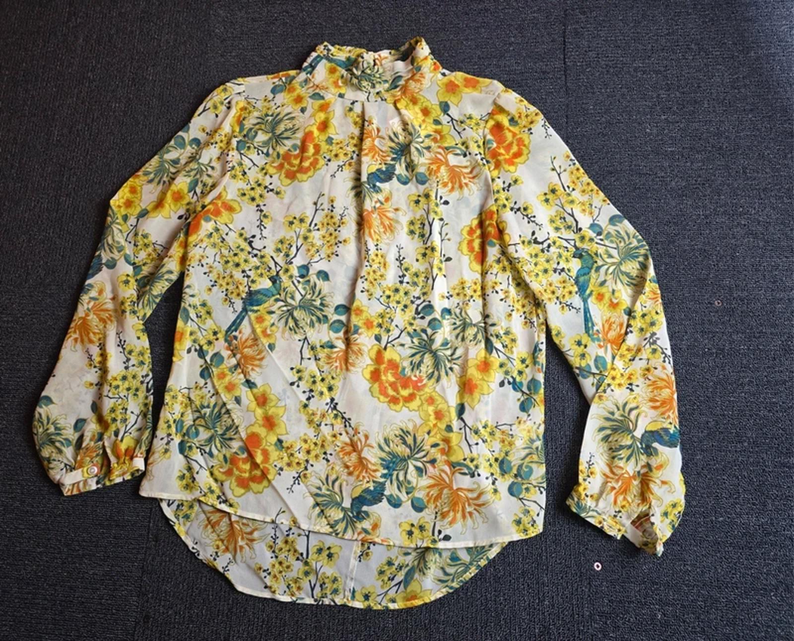 Next Blouse Floral Cream Size 12 Smart Casual