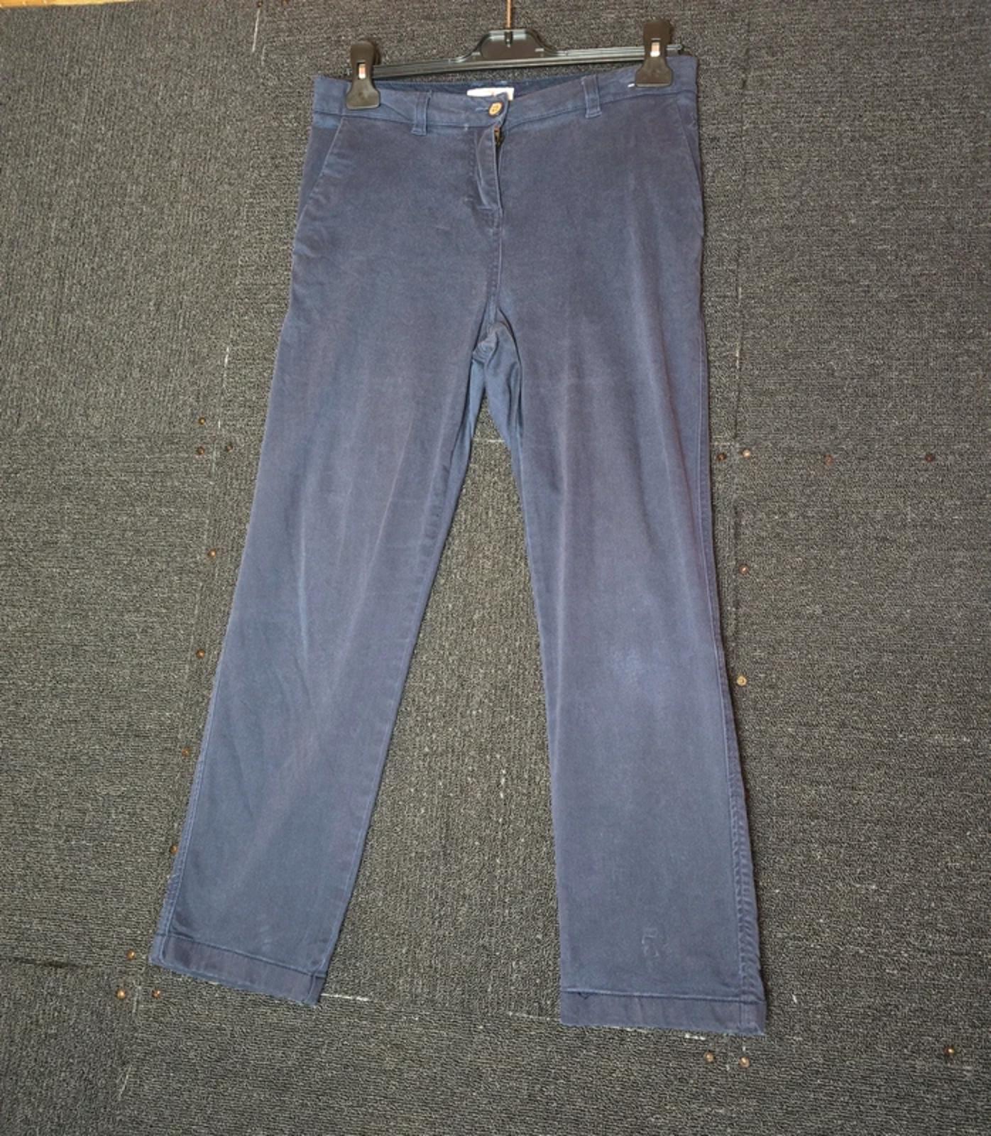 Joules navy ankle cropped chino trousers pockets size 10