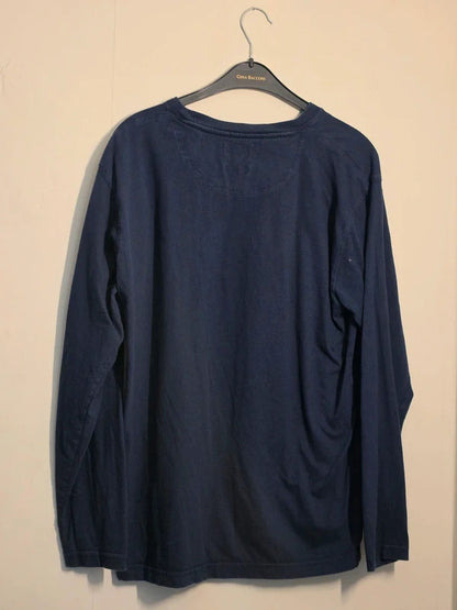 Jeff & Co Union Mens Navy Blue Long Sleeve Cotton T-Shirt Size L
