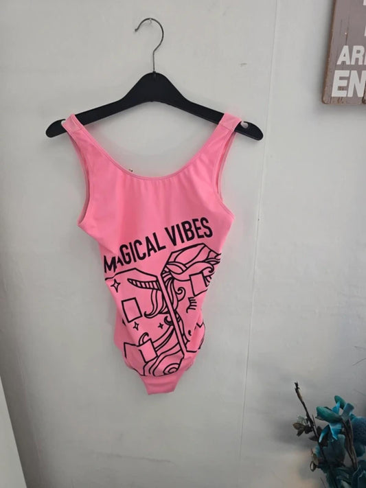 F&F Girls Pink Unicorn Swimming Costume - Age 12-13 Years