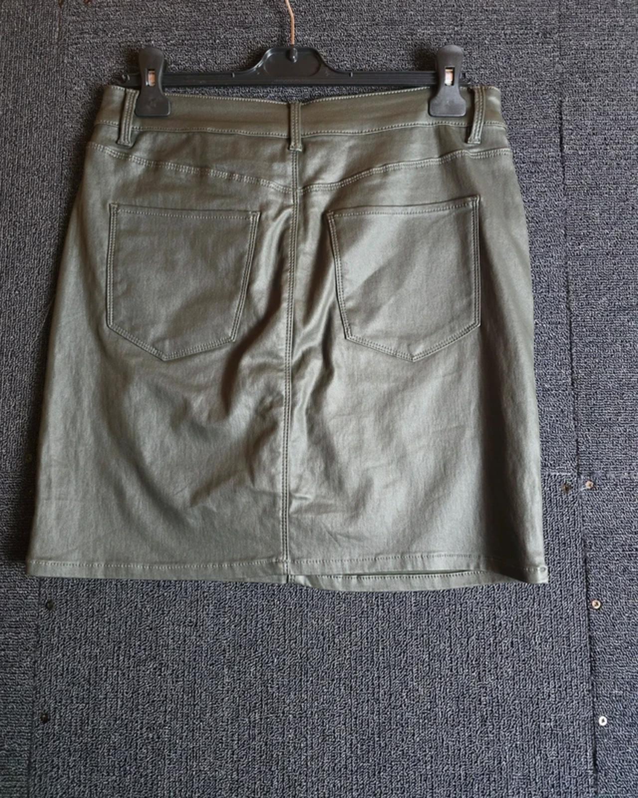 Khaki Green Coated Skirt Size 14 Casual Next