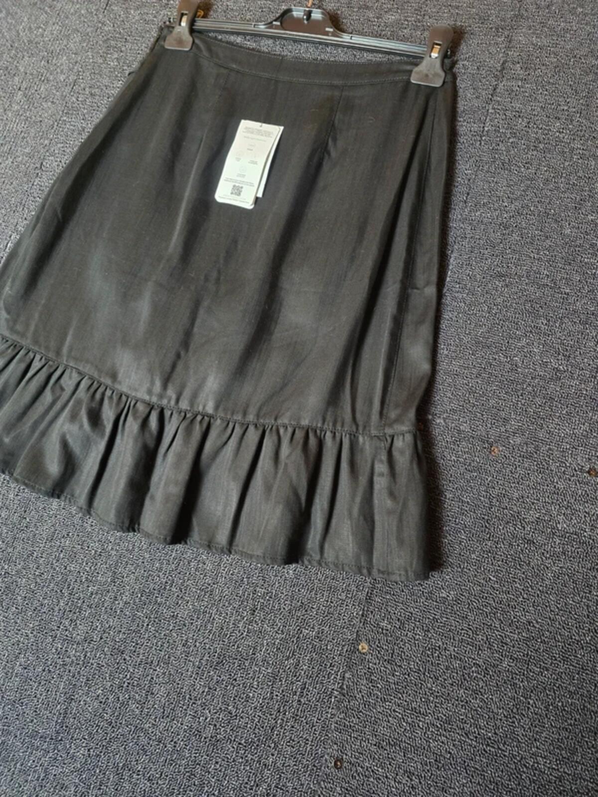 Next black frilly wrap mini skirt size 8 NWT Lyocell