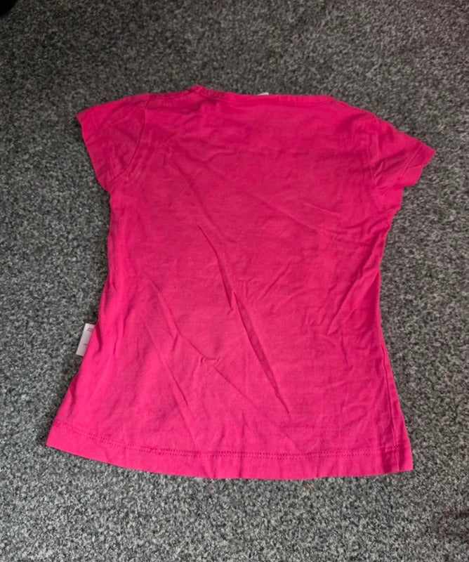 The Smurfs Girls Bright Pink Smurfette "Fashion Under The Sun" T-Shirt Age 4-5 Years