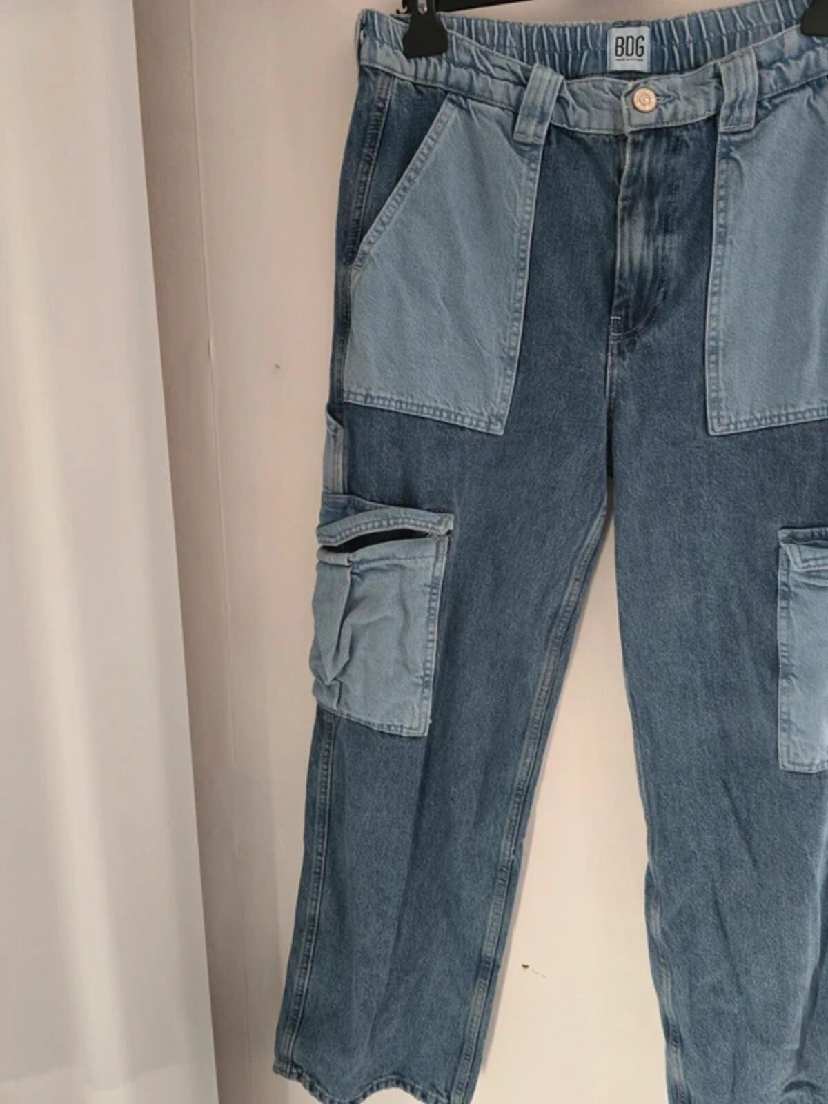 BDG Urban Outfitters Patchwork 'Skate' Cargo Jeans W32 L32 Size 14-16