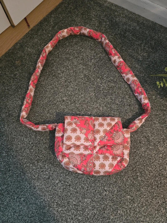 Accessorize Pink Quilted Small Shoulder Bag