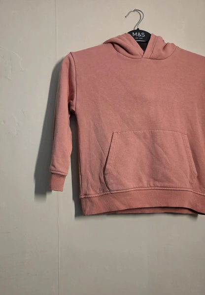 Marks & Spencer Girls Dusky Pink Pullover Hoodie Age 5-6 Years