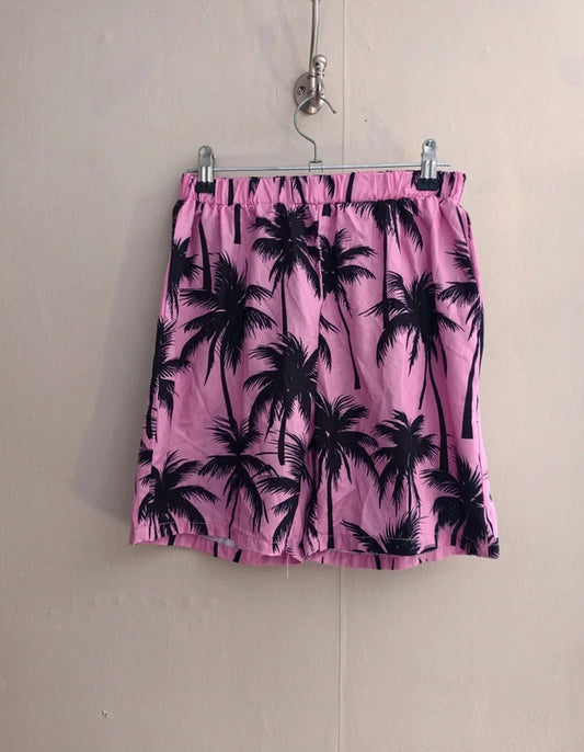 Boys Pink & Black Graphic Print Shorts Elasticated Waist Age 13-14 Years