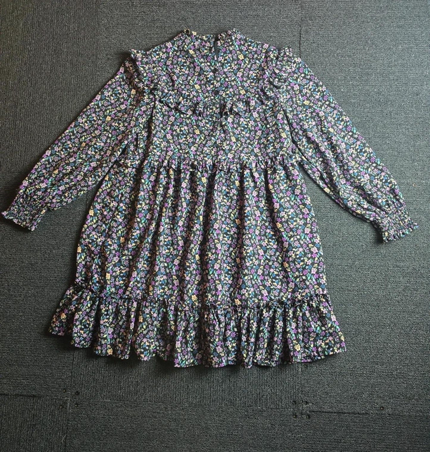Black Floral Dress Age 10-11 years Girls Smart Causal M&S