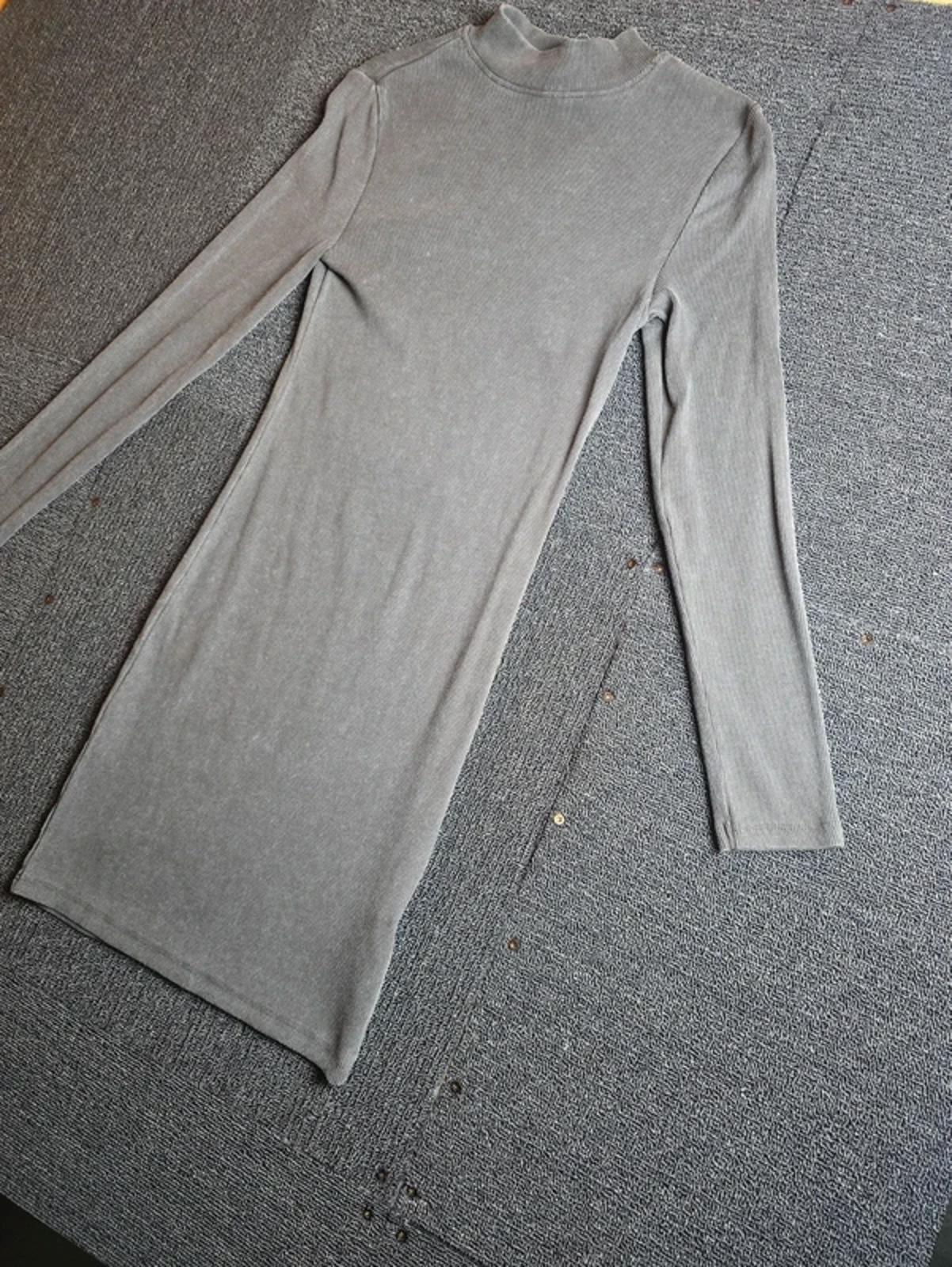 New Look Bodycon Dress Grey Washed Age 12–13 Years High Neck Knee Length Girls