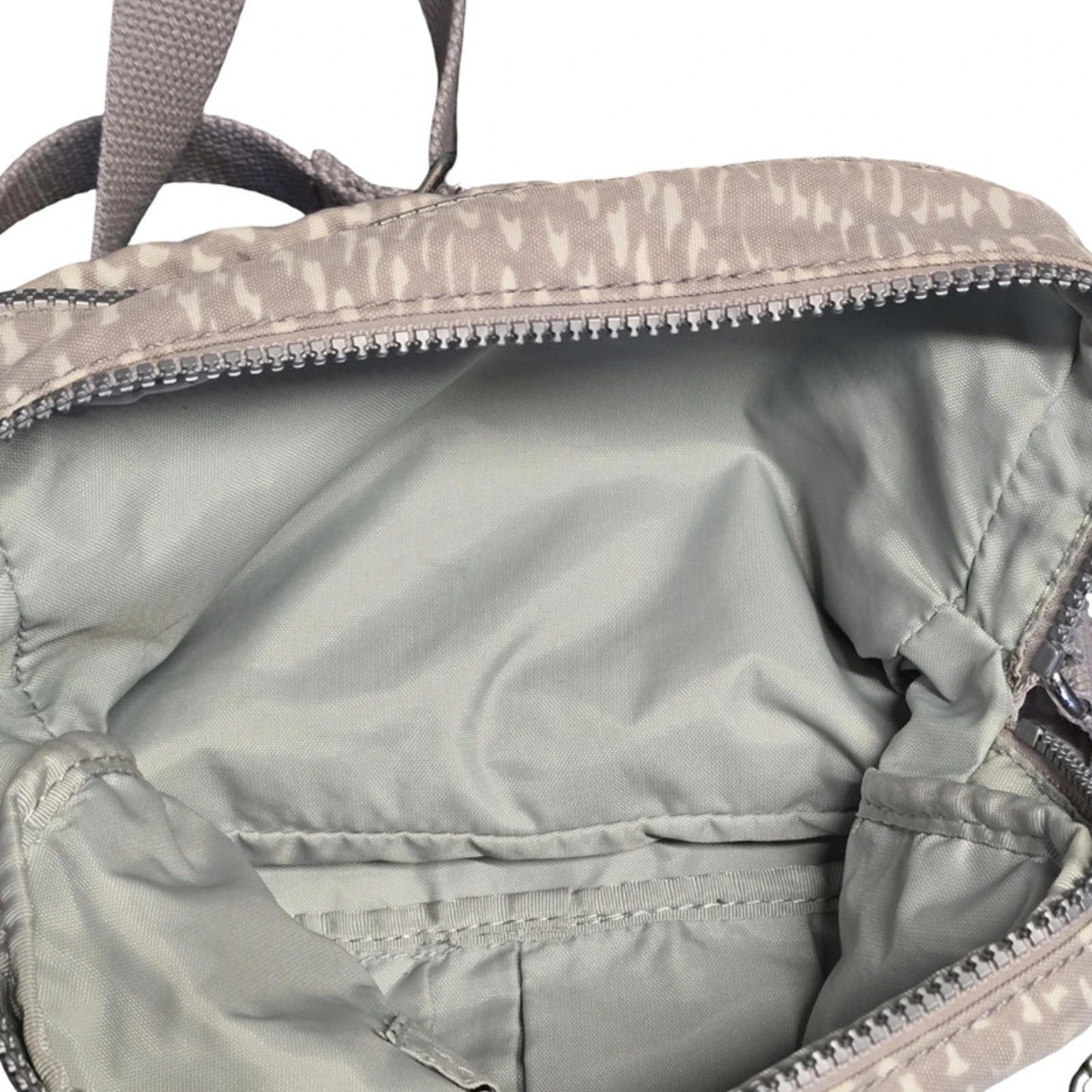 Kipling Crossbody Bag Grey & White Pattern Zip Pockets Adjustable Strap