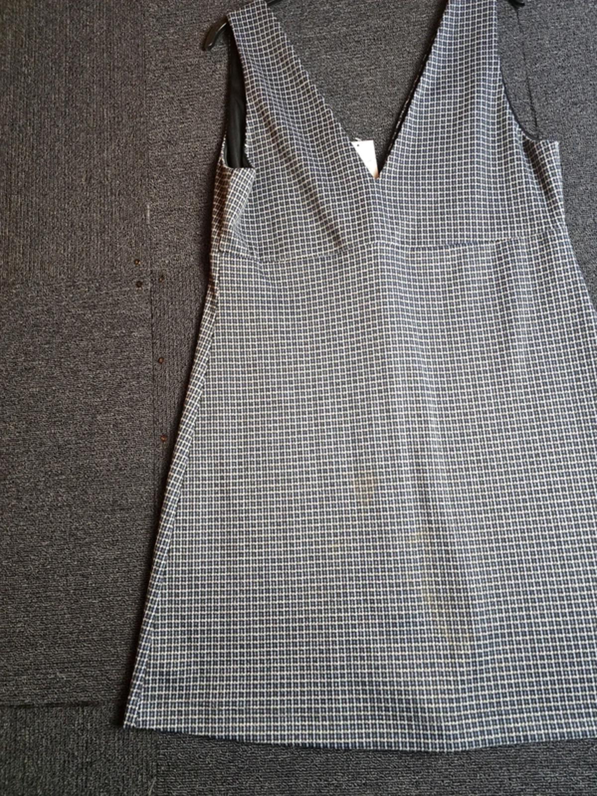 George Checked Pinafore Dress Black/Navy NWT Size 12 (14) RRP £16