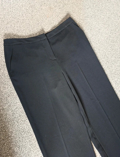 Hobbs Black High Waisted Bootcut Work Trousers Size 16