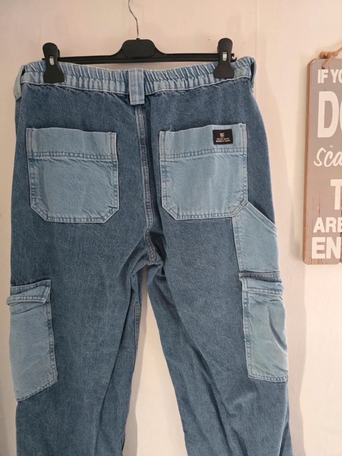 BDG Urban Outfitters Patchwork 'Skate' Cargo Jeans W32 L32 Size 14-16