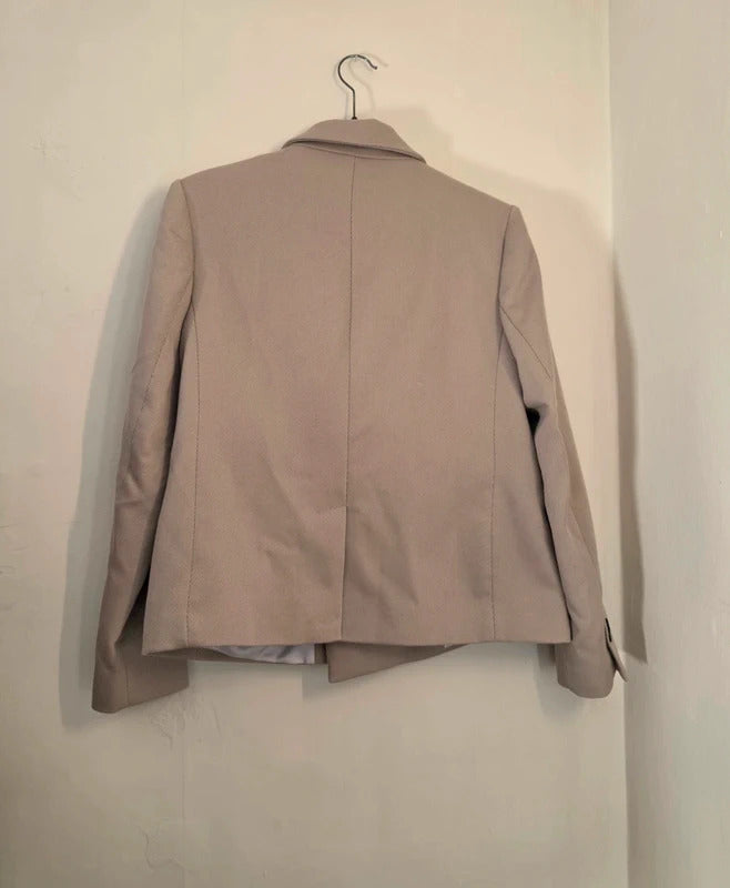 Next Beige Double Breasted Oversized Boxy Blazer Jacket Size 12